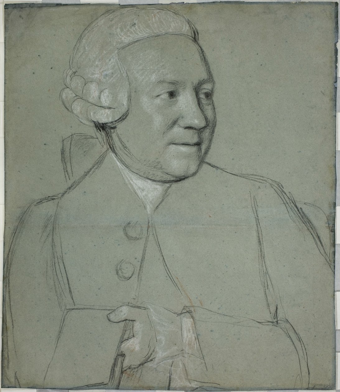 Portrét muže, který držel knihu, otočený doprava od Jean Étienne Liotard