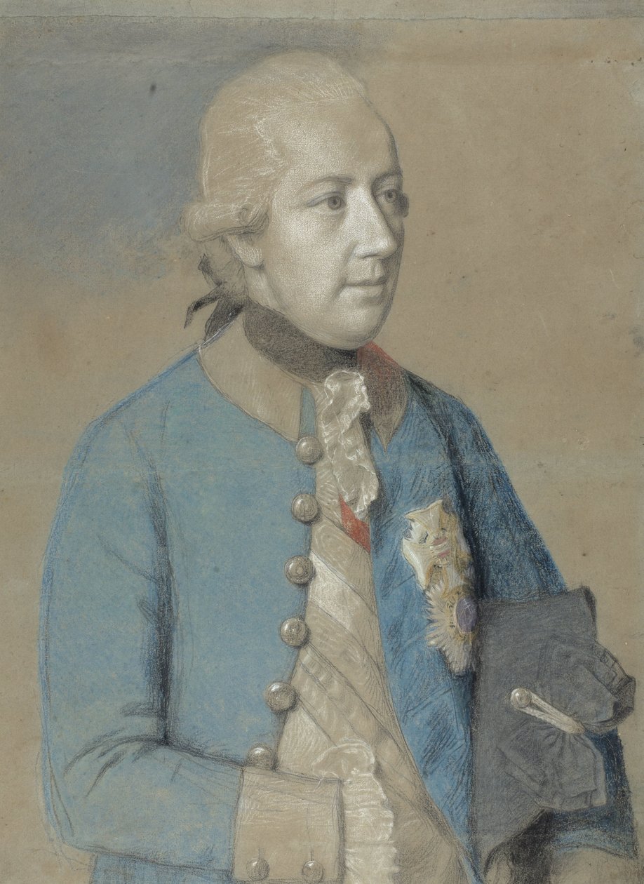 Portrét Josefa II. Rakouského (1741-90), římsko-německého císaře a pozdějšího krále uherského a českého od Jean Étienne Liotard