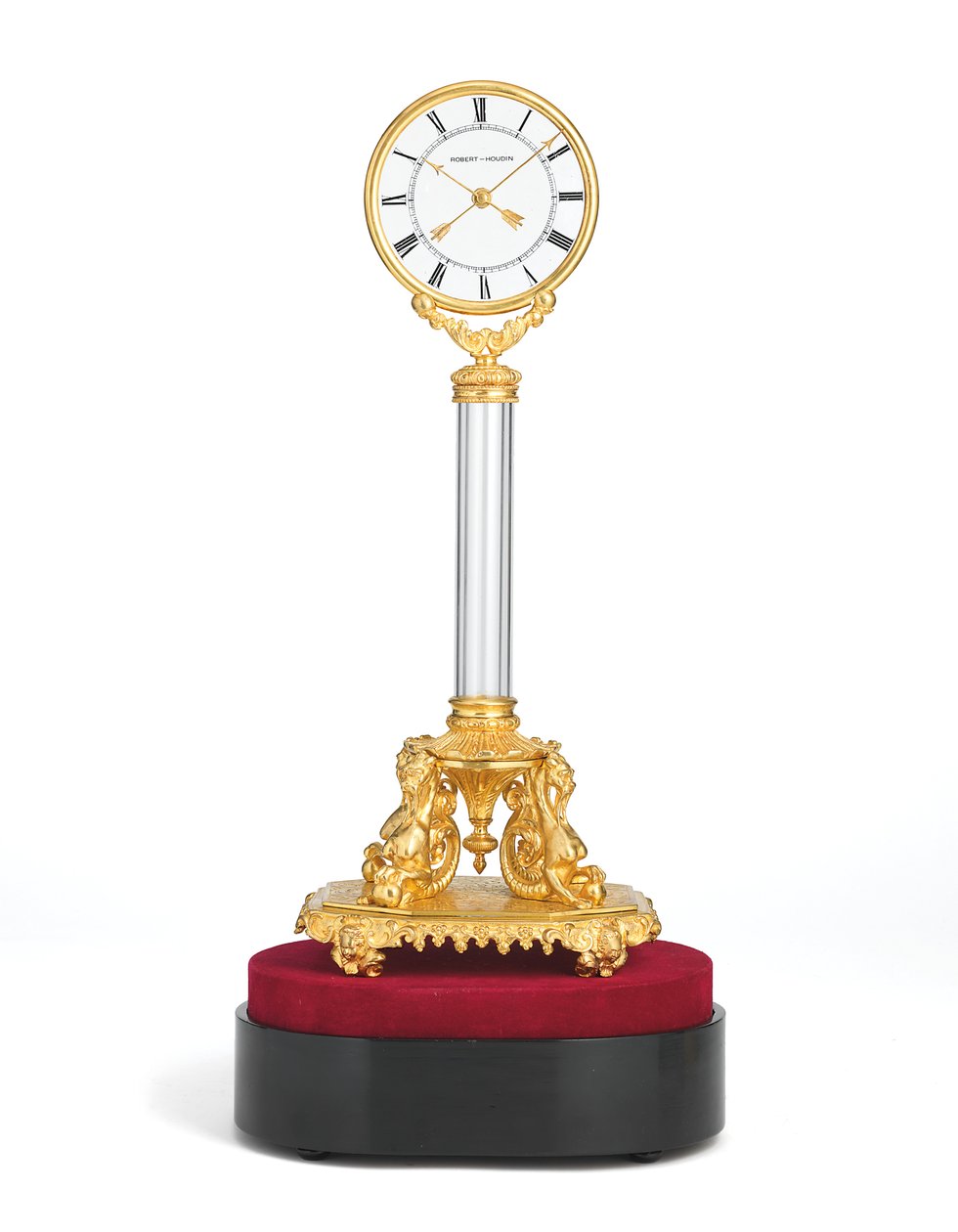 Nápadné záhadné hodiny Napoleon III, kolem roku 1850 (ormolu a sklo) od Jean Eugene Robert