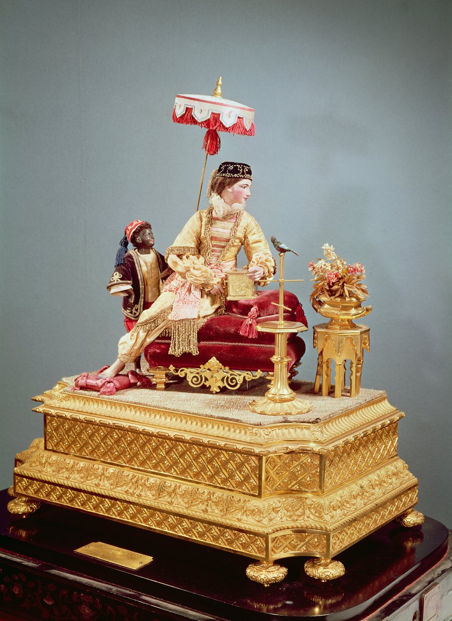 Automat Lekce zpěvu, 1844 (kombinovaná technika) od Jean Eugene Robert