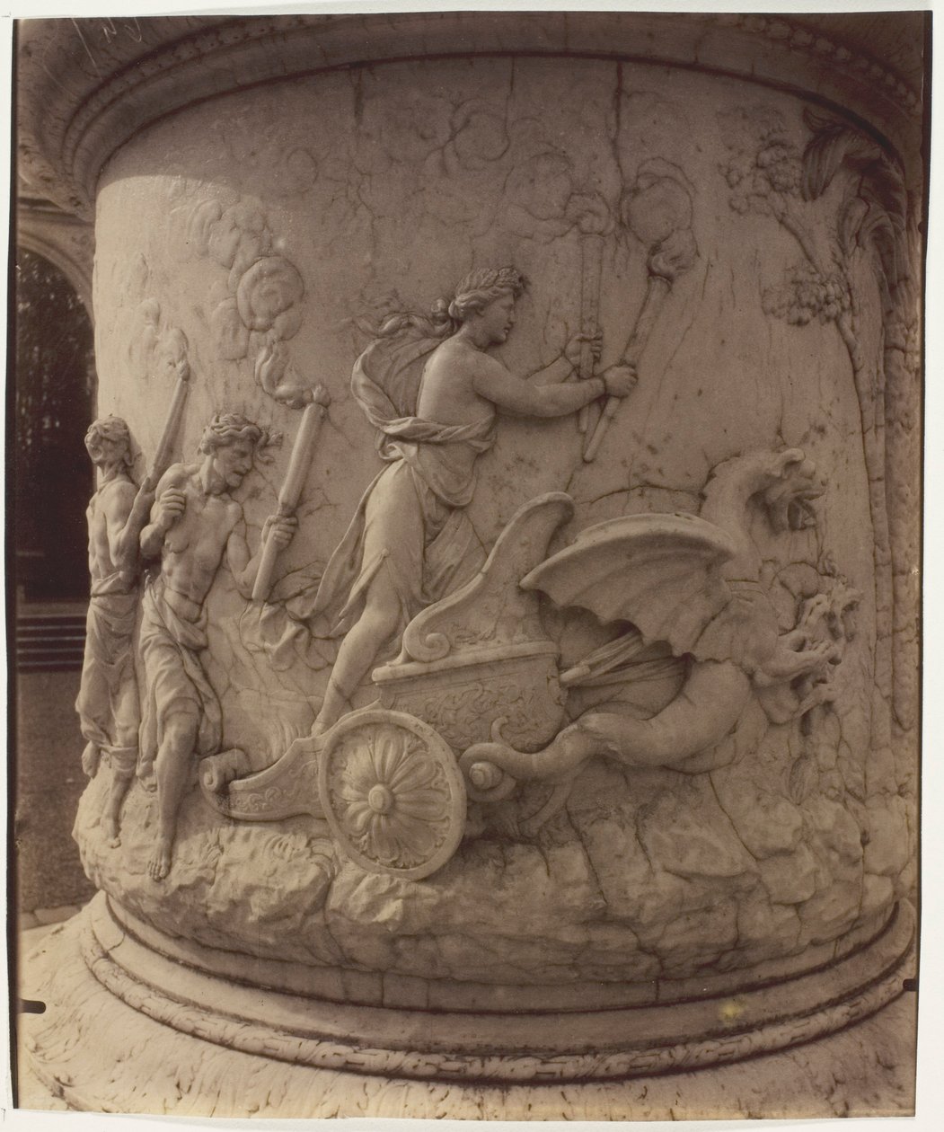 Versailles, Únos Proserpiny Plutem, Girardon, (detail) od Jean Eugène Auguste Atget