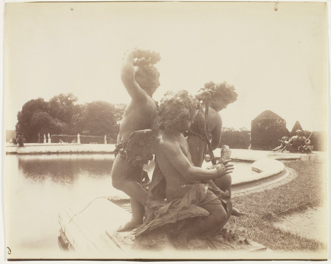 Versailles, Vodní zahrada od Jean Eugène Auguste Atget