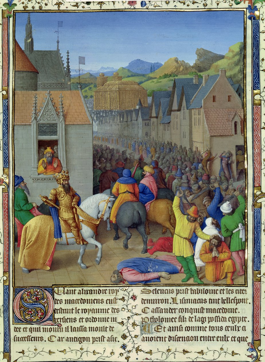 1s Fr 847 f.248 Vjezd Ptolemaia Sotera do Jeruzaléma cca 30 př. n. l., ilustrace z 