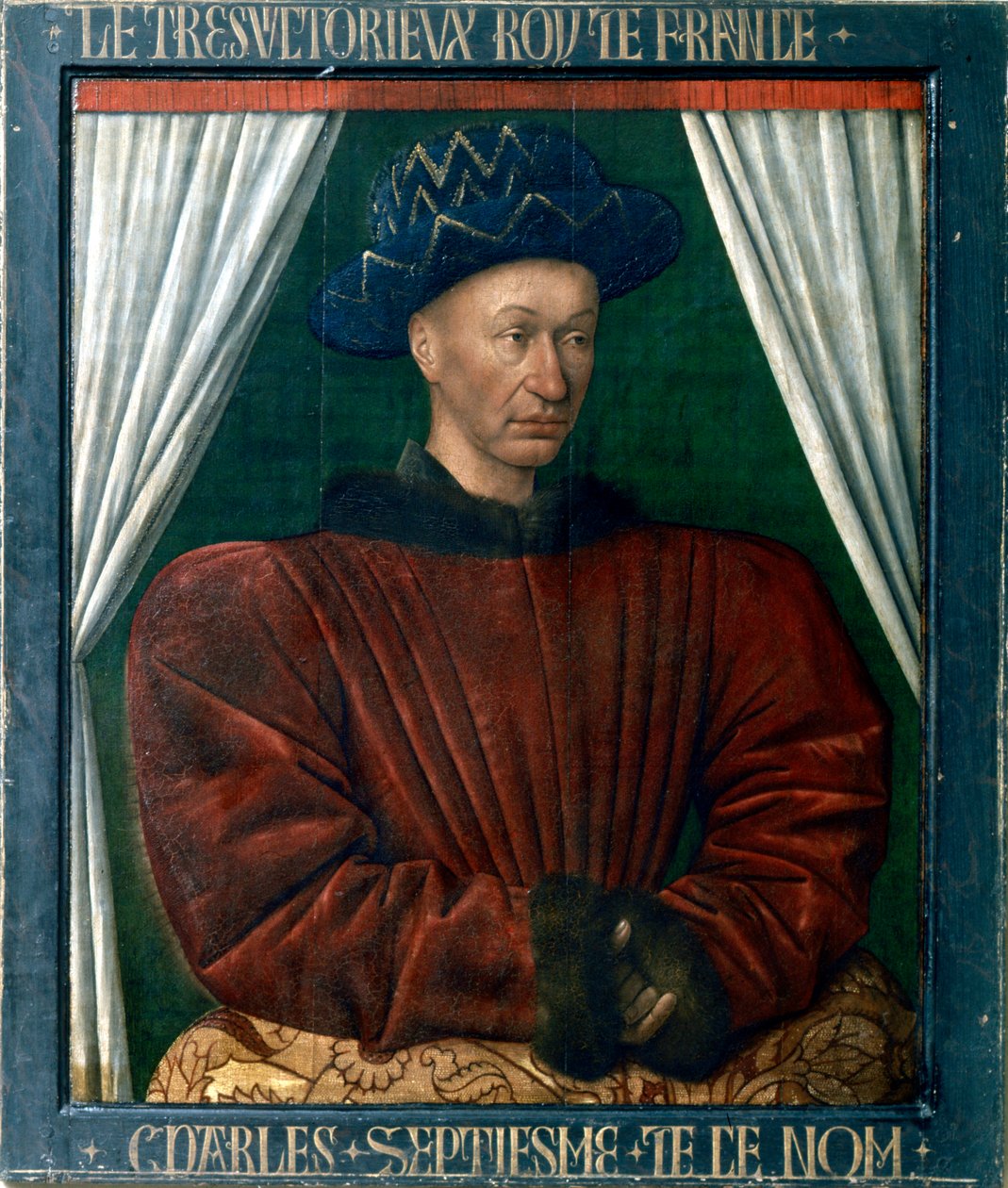 Francouzský Karel VII., 15. století od Jean Fouquet