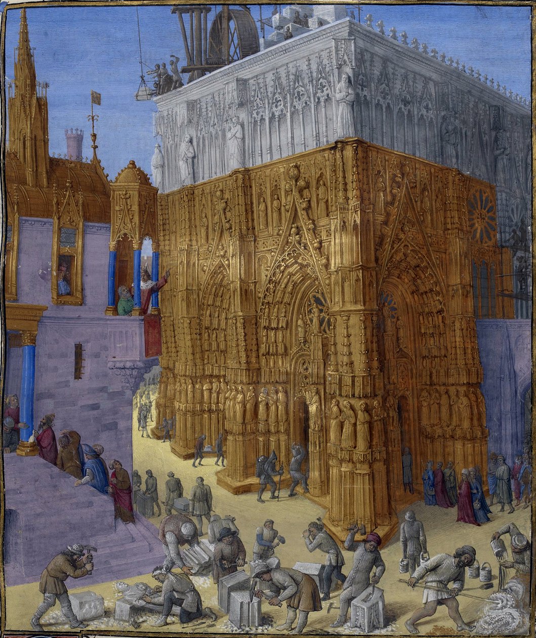 Stavba jeruzalémského chrámu od Jean Fouquet