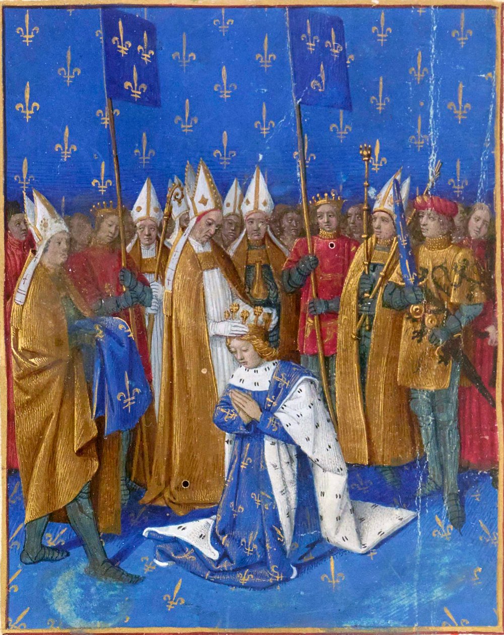 Korunovace Karla VI. milovaného od Jean Fouquet