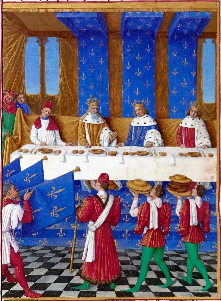 Francouzsky: Banquet de Charles V le Sage od Jean Fouquet