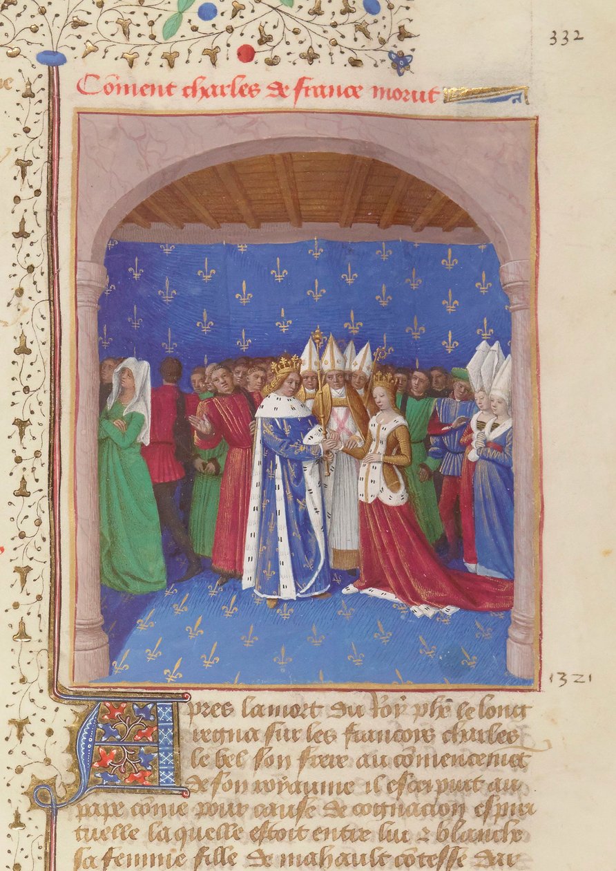 Sňatek Karla IV. le Bel od Jean Fouquet