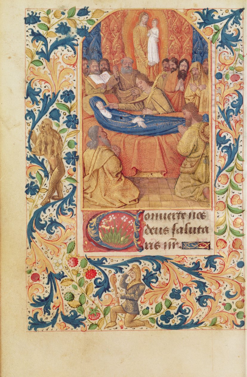 Ms Latin 13305 fol.88v The Death of the Virgin, from 