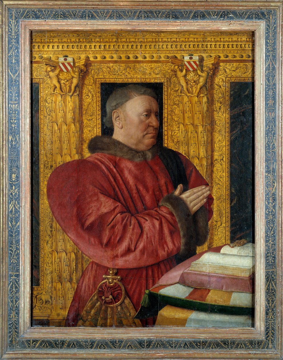 Portrét Guillauma Jouvenela des Ursins (1401-1472) Baron de Trainel, kancléř Francie Malba na dřevě od Jeana Fouqueta (1420-1481) 15. století Sun. 0,96x0,73m od Jean Fouquet