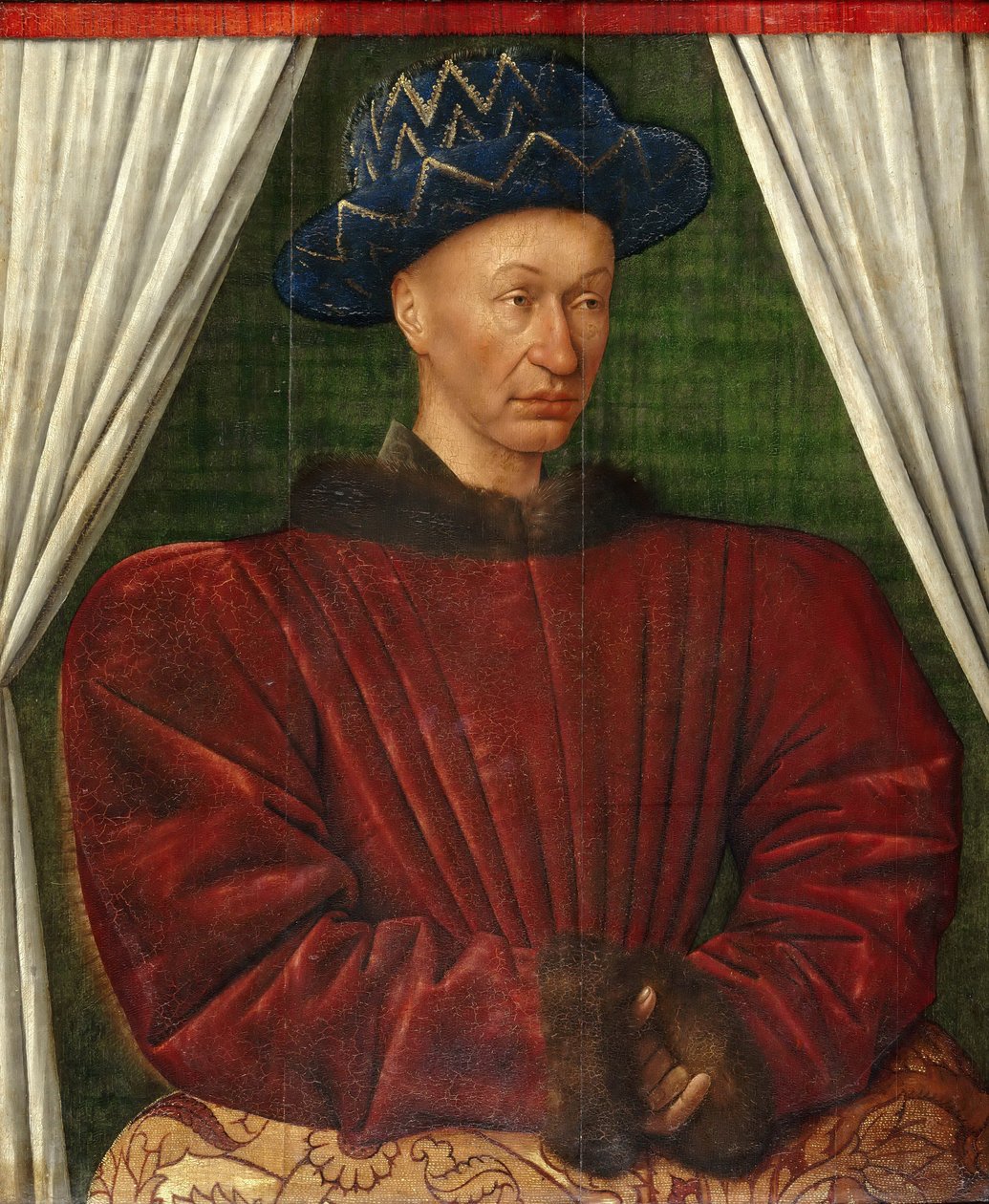 Portrét francouzského krále Karla VII., 1445-1450 od Jean Fouquet