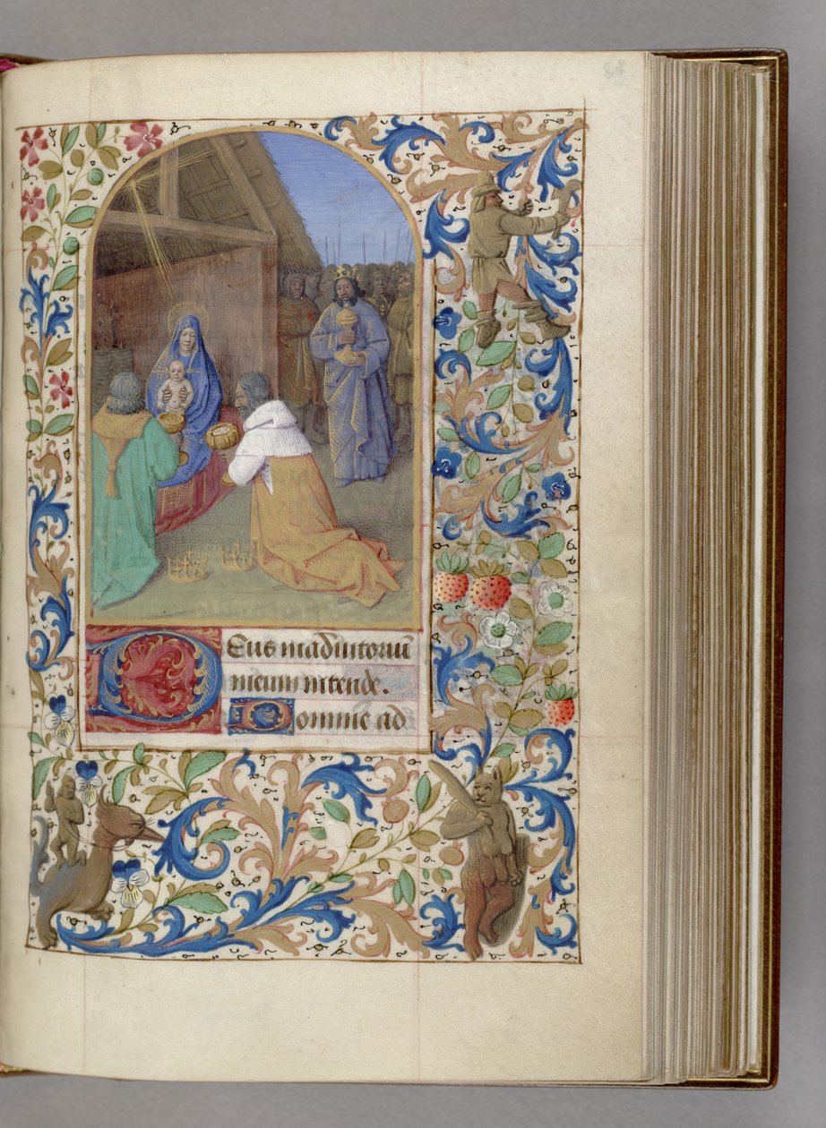 Klanění tří králů Kniha hodin, 1450-1499 od Jean Fouquet