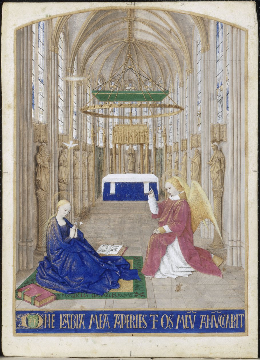 Hodiny zvěstování Étienna Chevaliera od Jean Fouquet