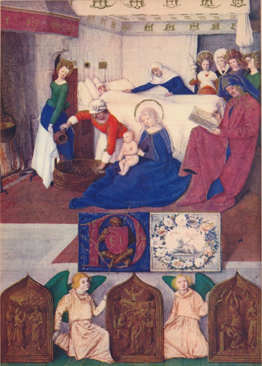 Narození svatého Jana Křtitele, c1455, 1939 od Jean Fouquet