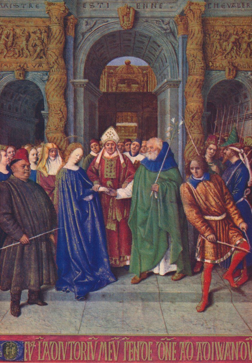 Svatba Panny, c1455, 1939 od Jean Fouquet