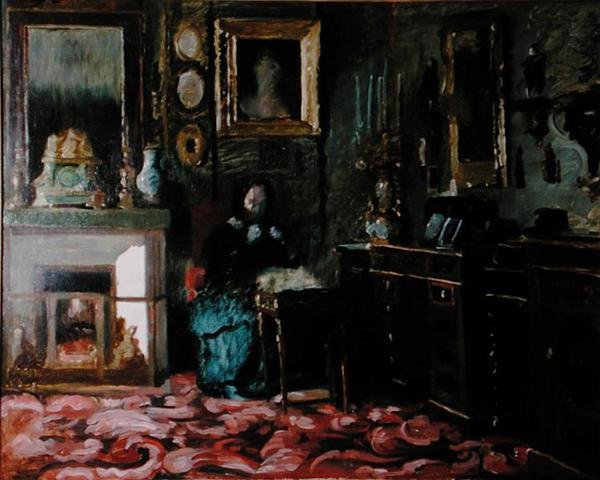 Salon Madame Hanska (1801-82), rue Fortuner od Jean Francois (after) Gigoux