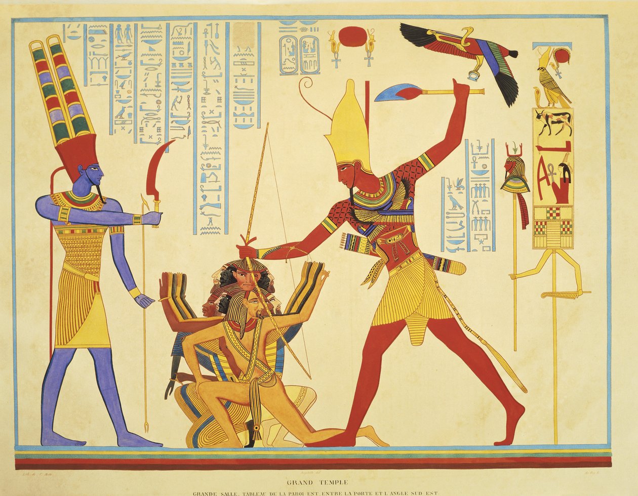 Reprodukce fresek v chrámu Abu Simbel od J. F. Champolliona od Jean Francois Champollion
