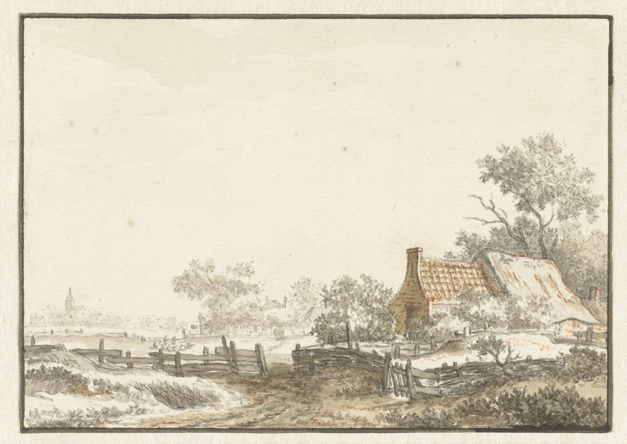 Krajina s farmou od Jean François Delcourt