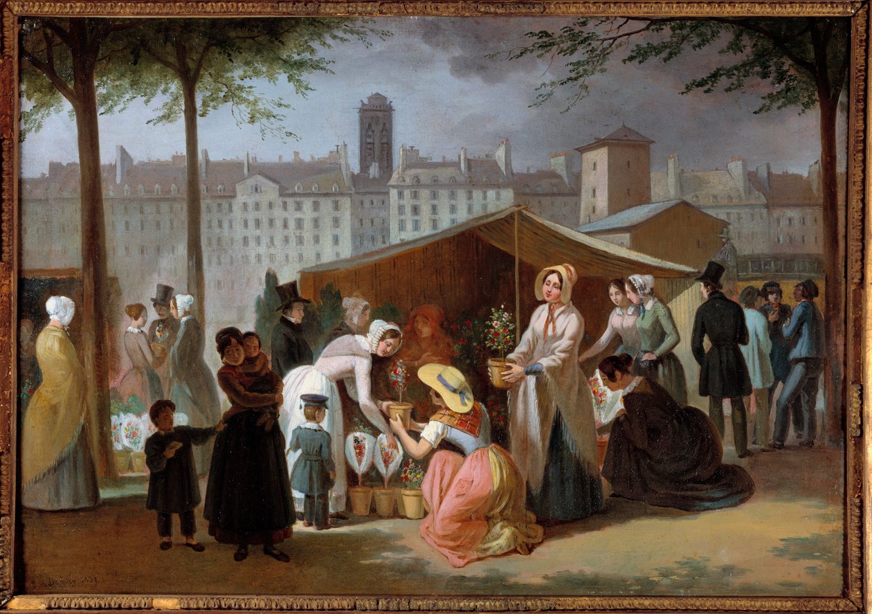 Květinová procházka. Obraz Jean Francois Demay (1798 - 1850) od Jean Francois Demay