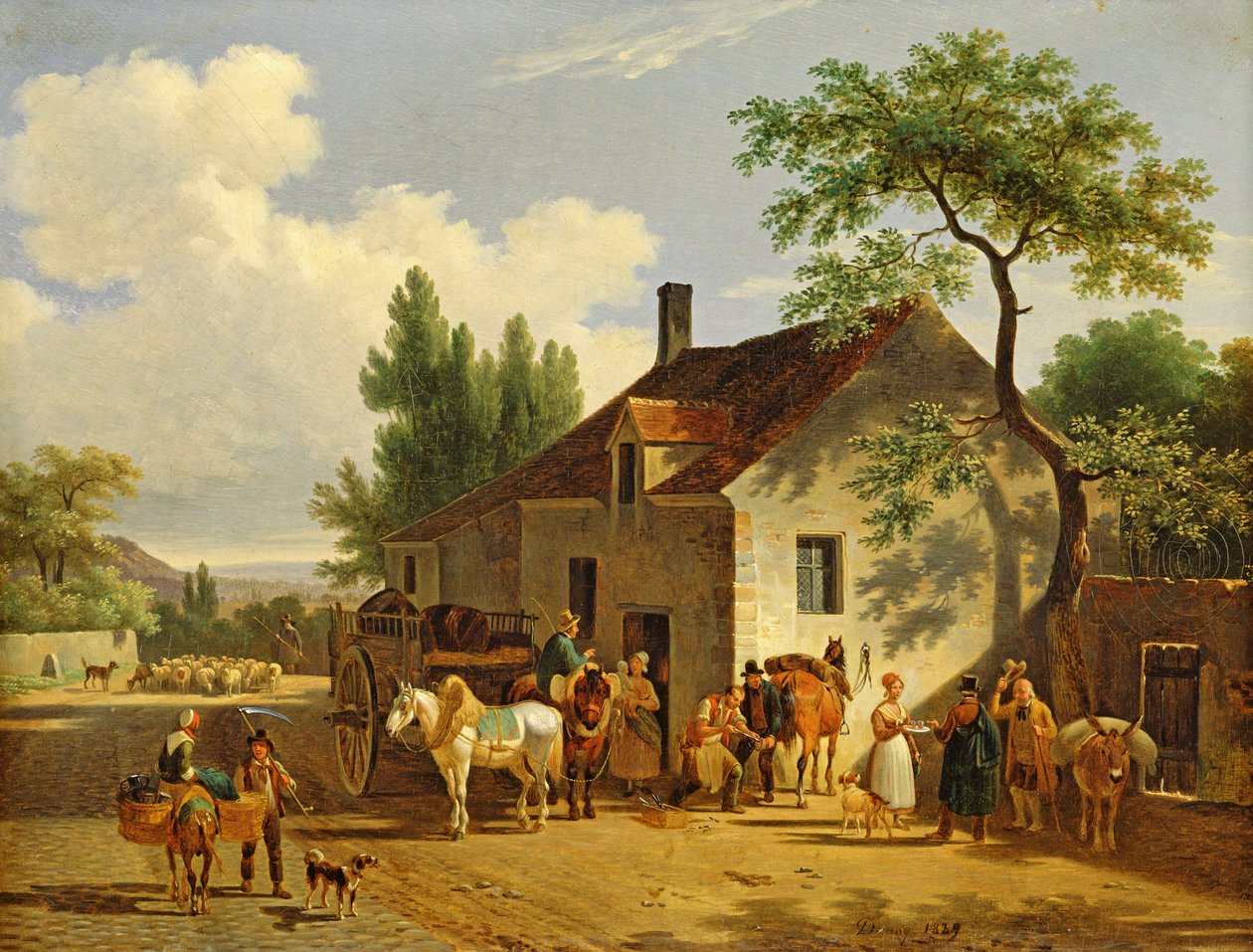Pohled na vesnici, 1839 od Jean Francois Demay