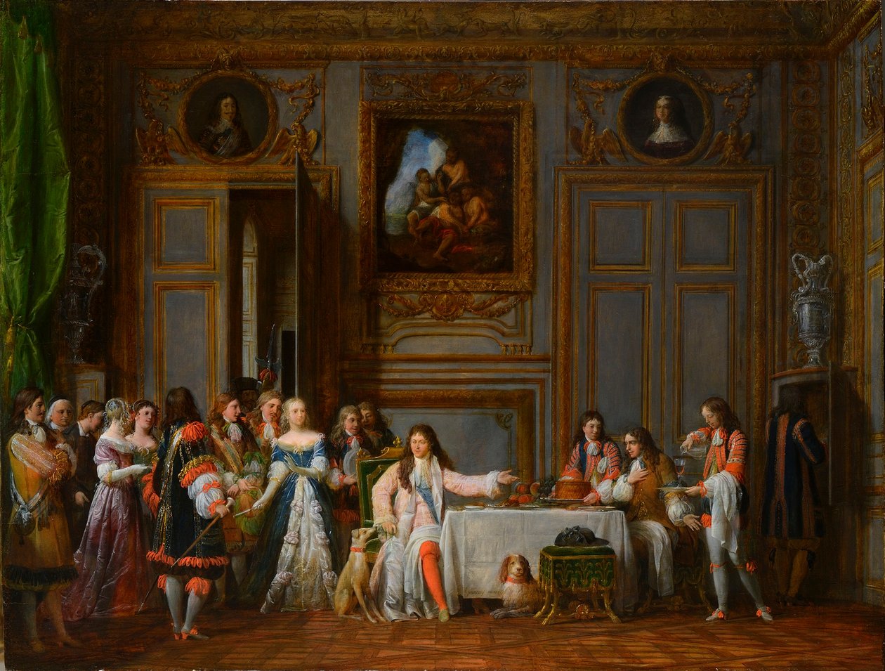 Molière poctěn Ludvíkem XIV., 1824. od Jean Francois Garneray