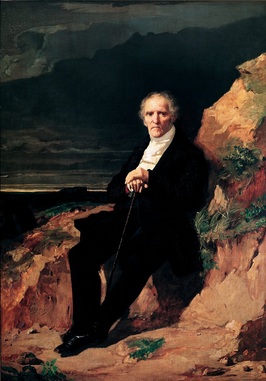 Portrét francouzského ekonoma a filozofa Charlese Fouriera (1772-1837) Malba Jeana Gigouxe (1806-1894) 19. století Besancon, Musee Historique du Palais Granvelle - Portrét francouzského filozofa a ekonoma Charlese Fouriera (1772-188). Pai od Jean Francois Gigoux