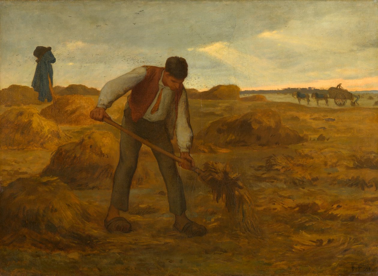 Rolnické rozmetání hnoje, 1854-1855 od Jean Francois I Millet