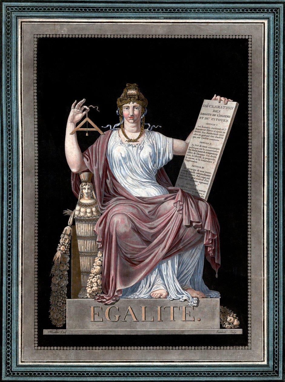 Rovnost - rytina Jean Francois (Jean-Francois) Janinet (1752-1814) - Allegorie de l