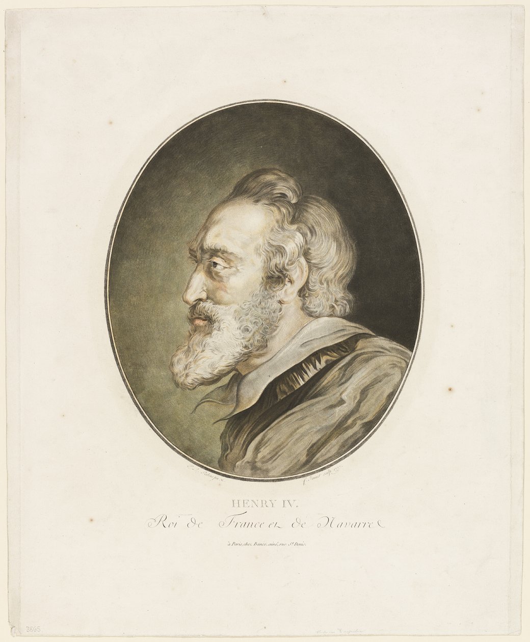 Jindřich IV., francouzský a navarrský král od Jean Francois Janinet