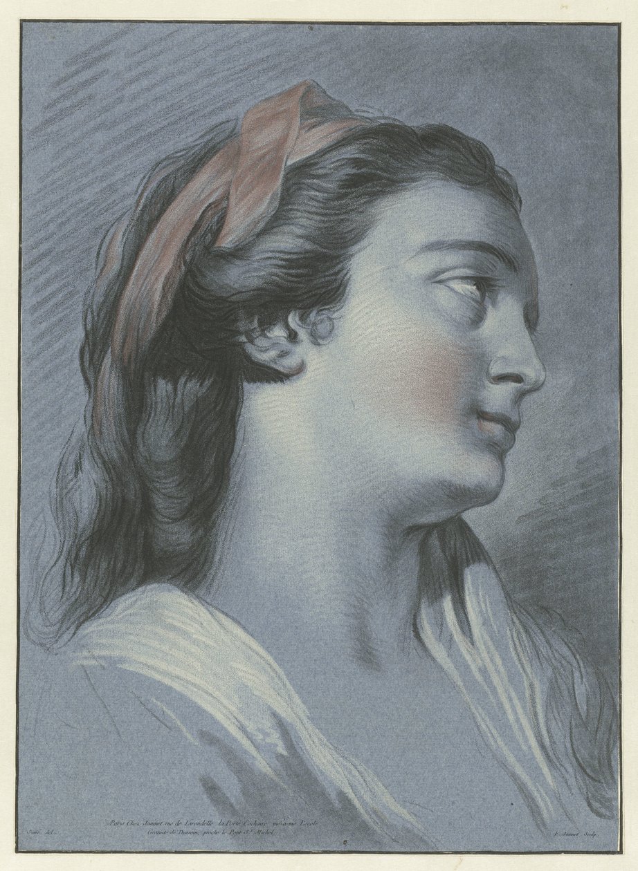 Hlava mladé ženy Tete de femme od Jean Francois Janinet