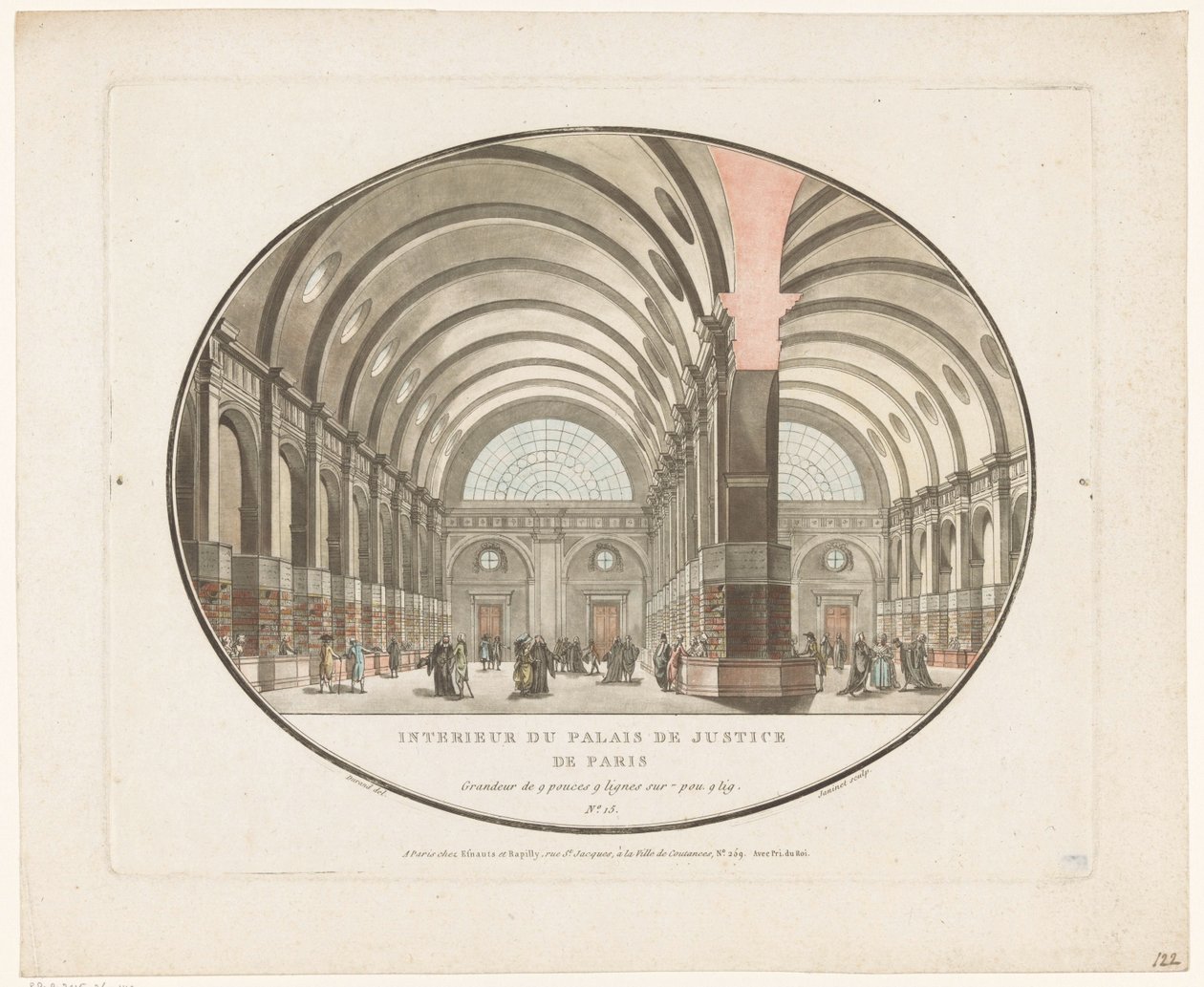 Interiér justičního paláce v Paříži Interior du Palais de Justice de Paris (název na objektu) od Jean Francois Janinet