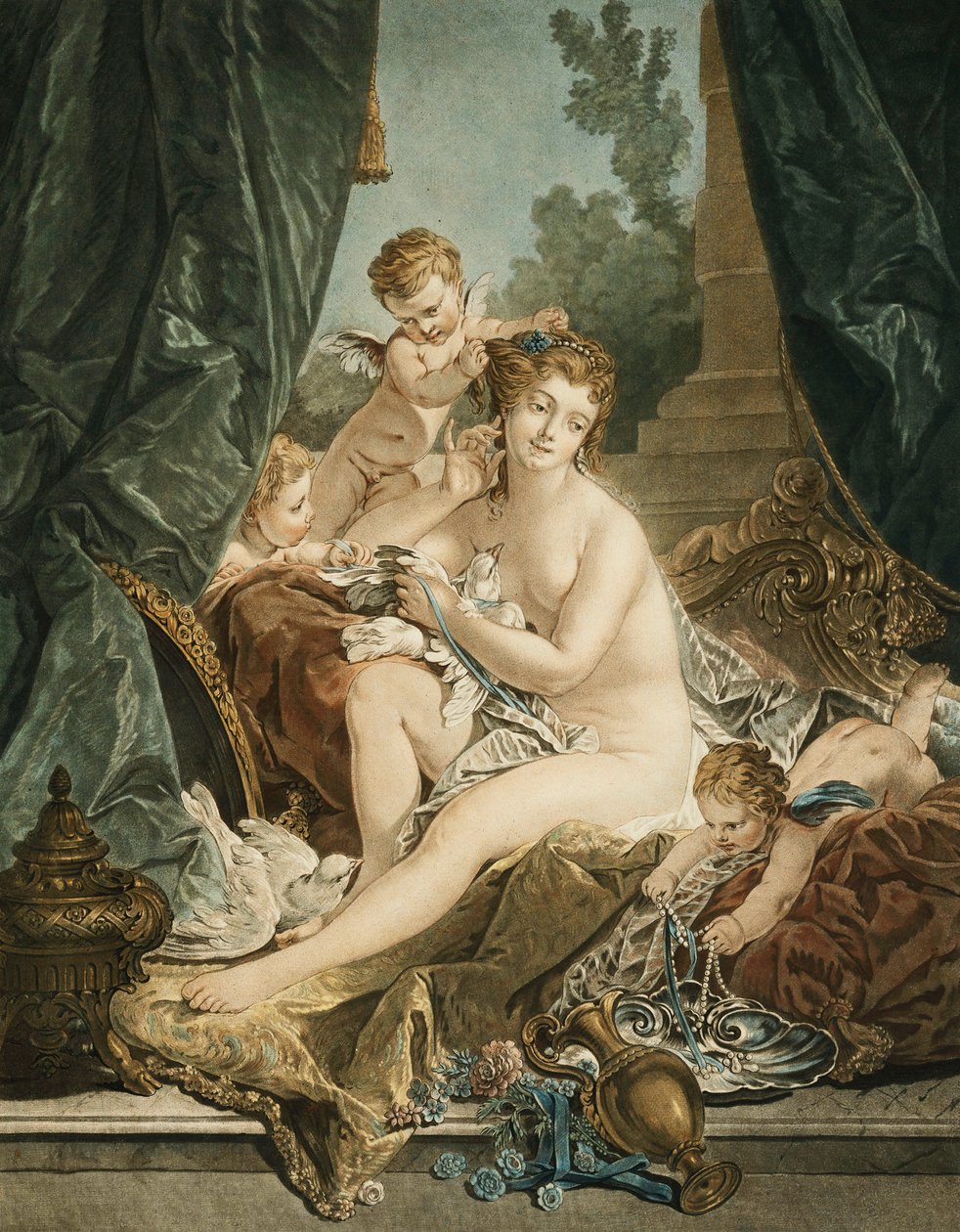 Záchod Venuše, podle Francoise Bouchera, 1783 od Jean Francois Janinet