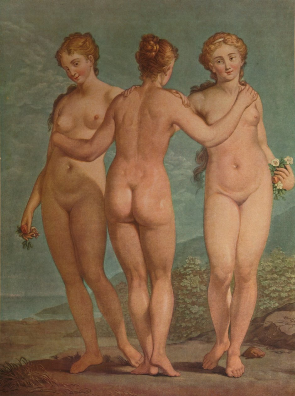 Les Trois Graces, The Three Graces, c1785, 1913 od Jean Francois Janinet