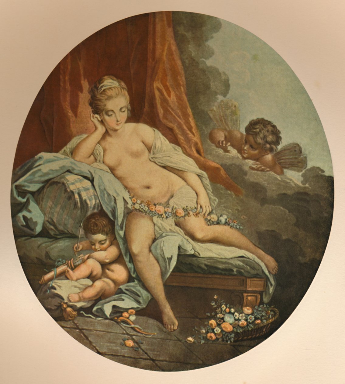 Venus en Reflexion, Venus in Thought, c1785, 1913 od Jean Francois Janinet