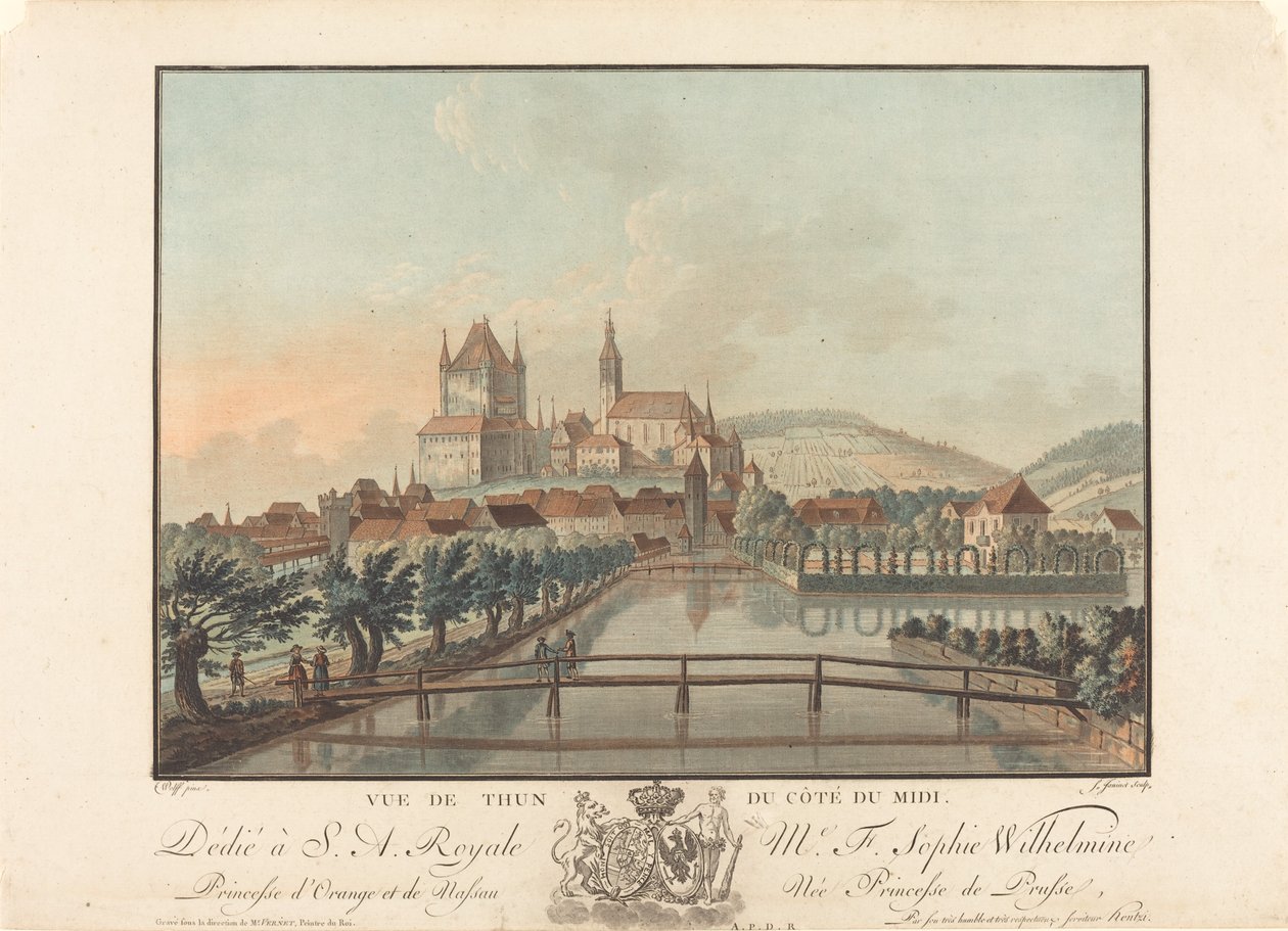 Pohled na Thun z Cote du Midi, pravděpodobně 1776. od Jean Francois Janinet