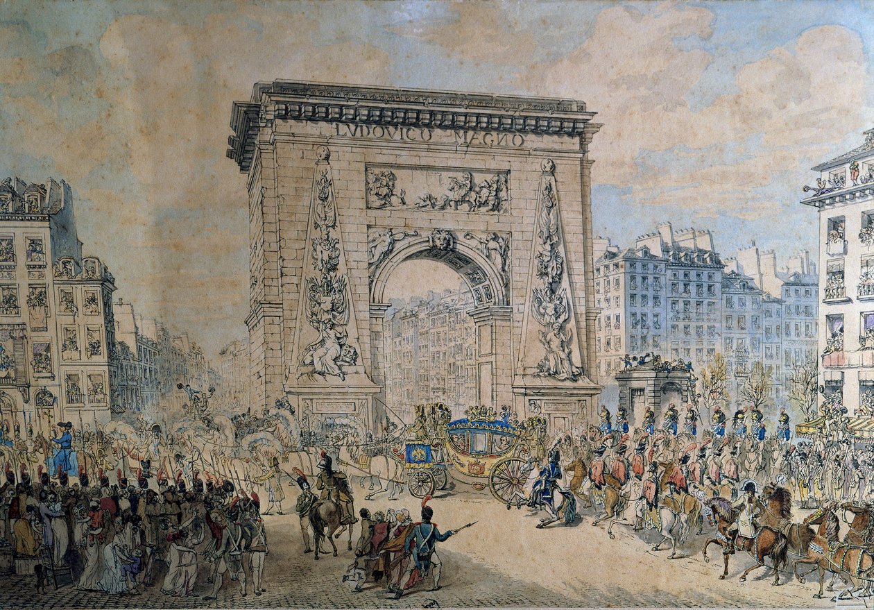 Vstup Pia VII (papež Luigi Barnaba Chiaramonti pod jménem Pius VII nebo Pius VII od Jean Francois Leleu