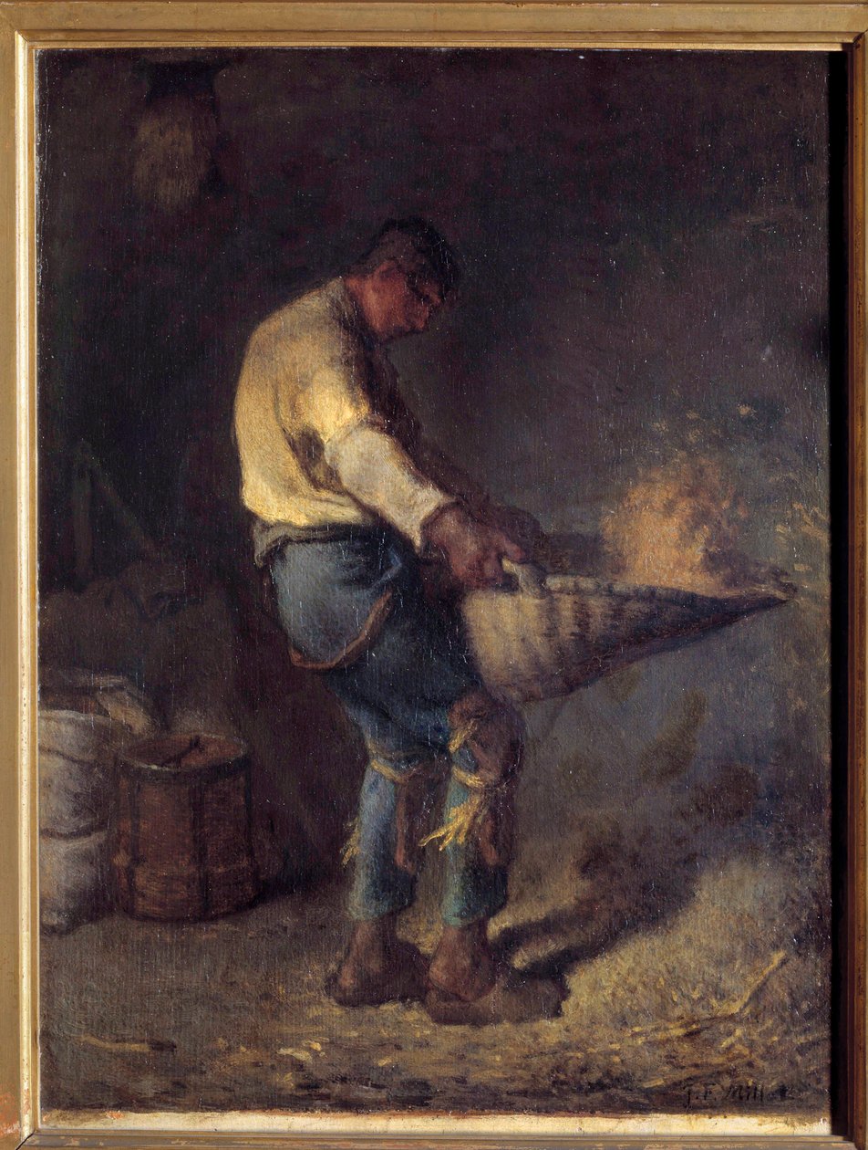 Vanneurův obraz od Jeana Francoise Milleta (1814-1875) 19. století Sun. 0,38 x 0,29 m od Jean Francois Millet