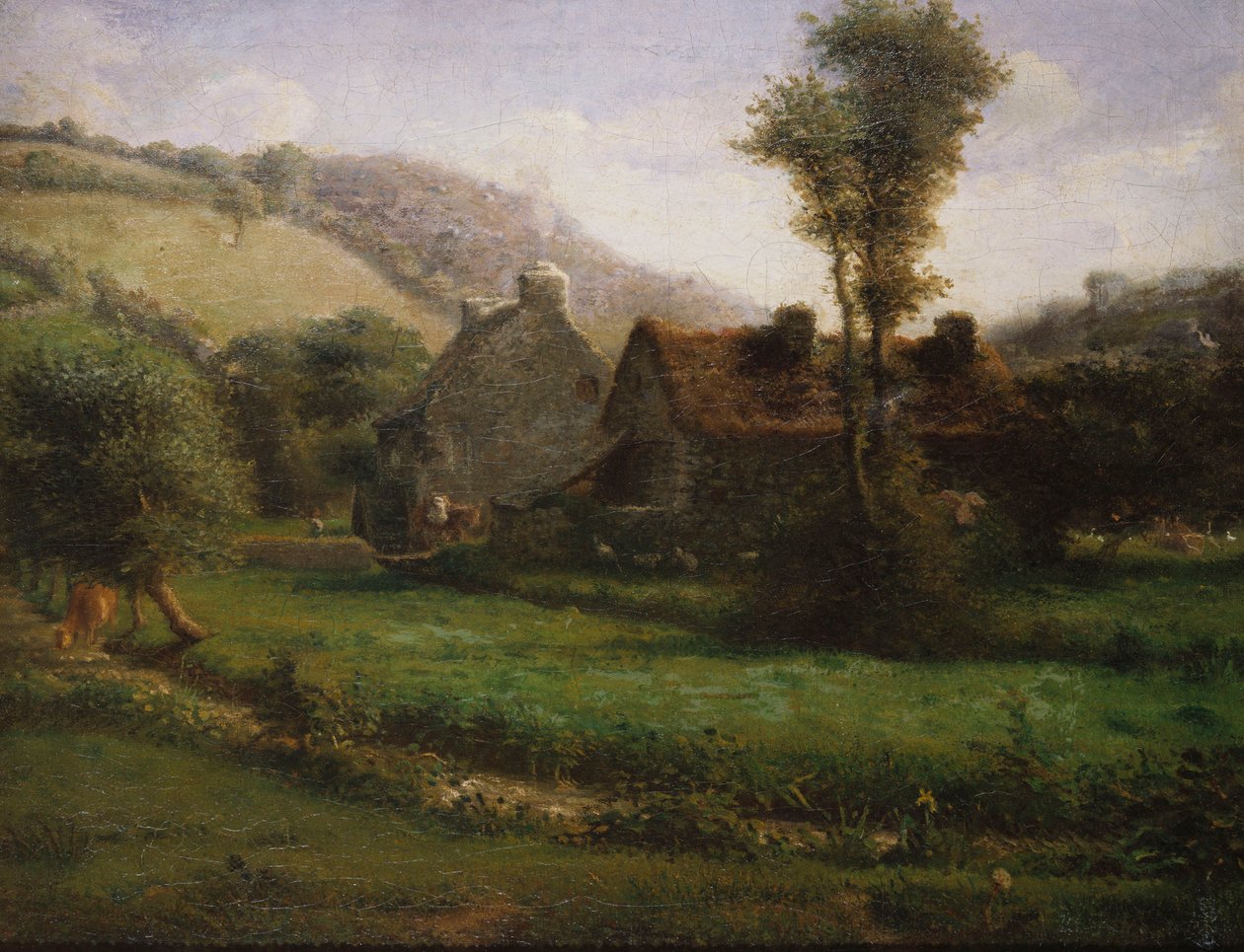 Chalupa v krajině, kolem 1871 od Jean Francois Millet