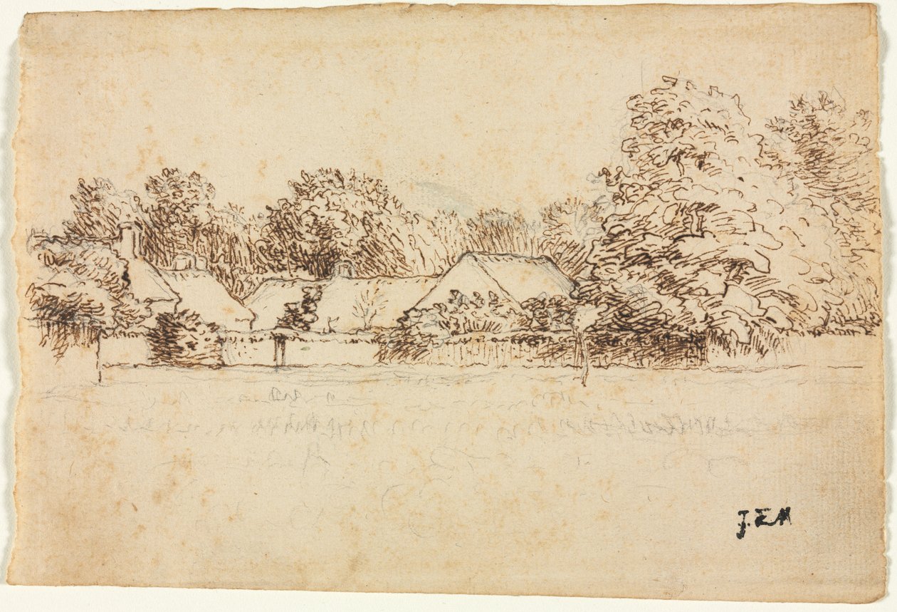 Chalupy, 1870-1871. od Jean Francois Millet