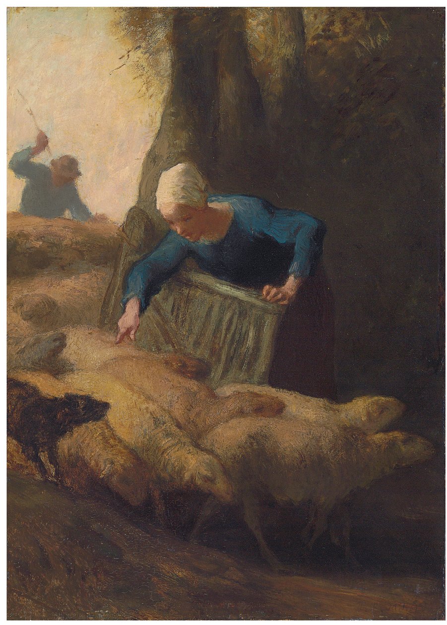 Počítání stáda, 1847-49 od Jean Francois Millet