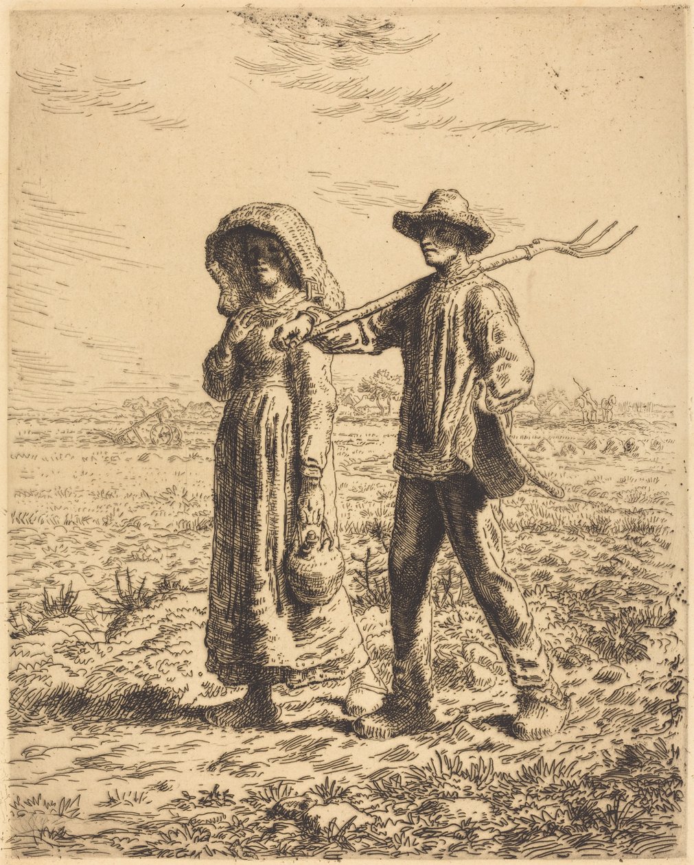 Odjezd do práce od Jean Francois Millet