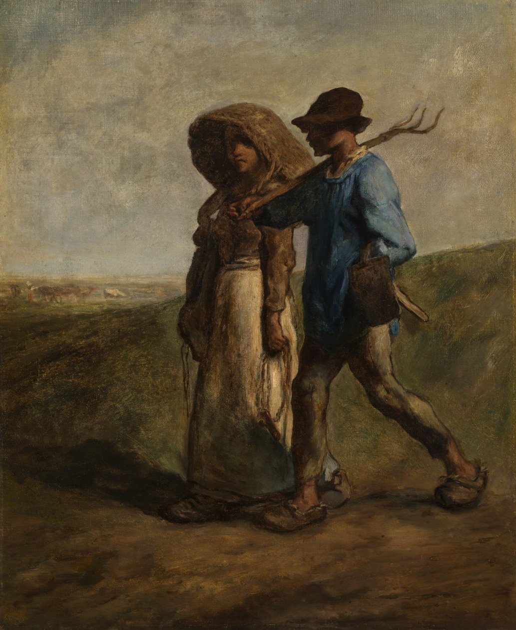 Going to Work, cca 1850-51 (olej na plátně) od Jean Francois Millet