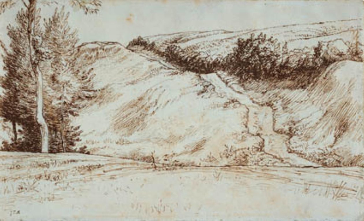 Krajina na svahu poblíž Vichy od Jean Francois Millet