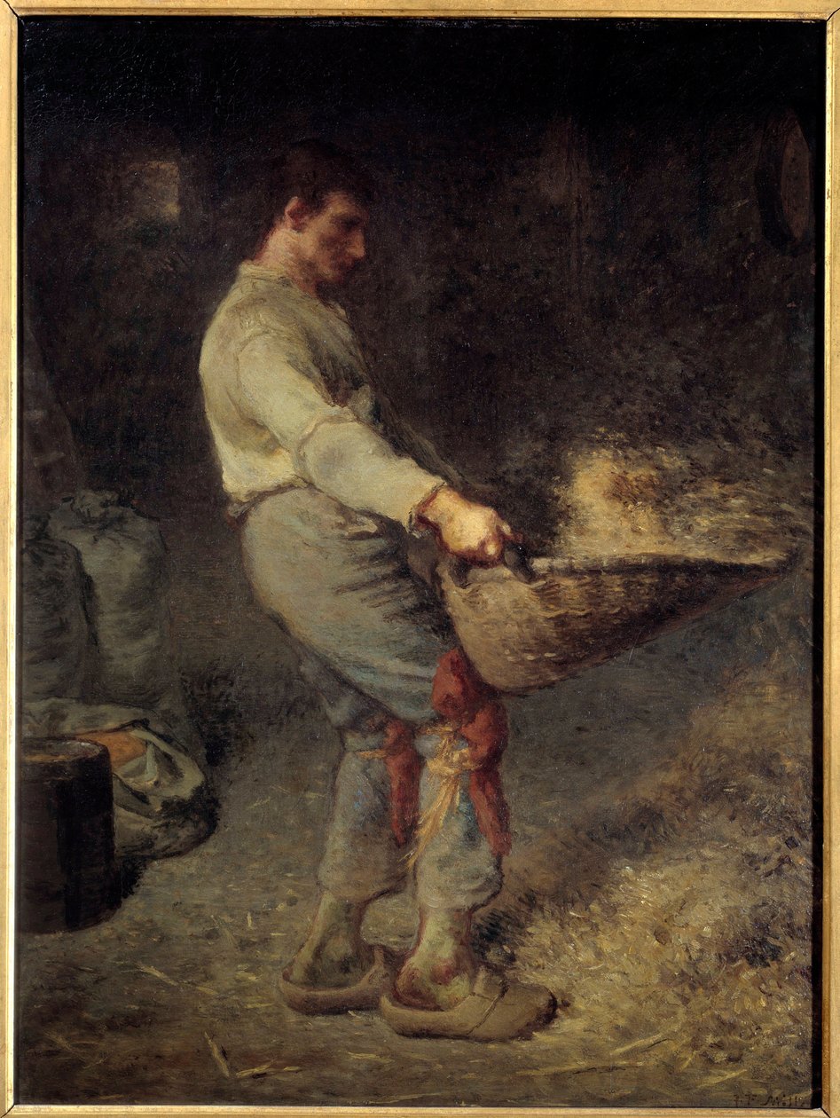 Obraz Le vanneur od Jeana Francoise Milleta (1814-1875) 1868 Sun. 0,79x0,58 m Paříž, musee d