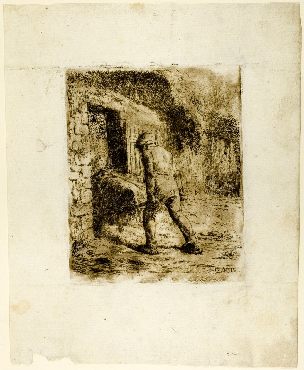 Sedlák s trakařem od Jean Francois Millet