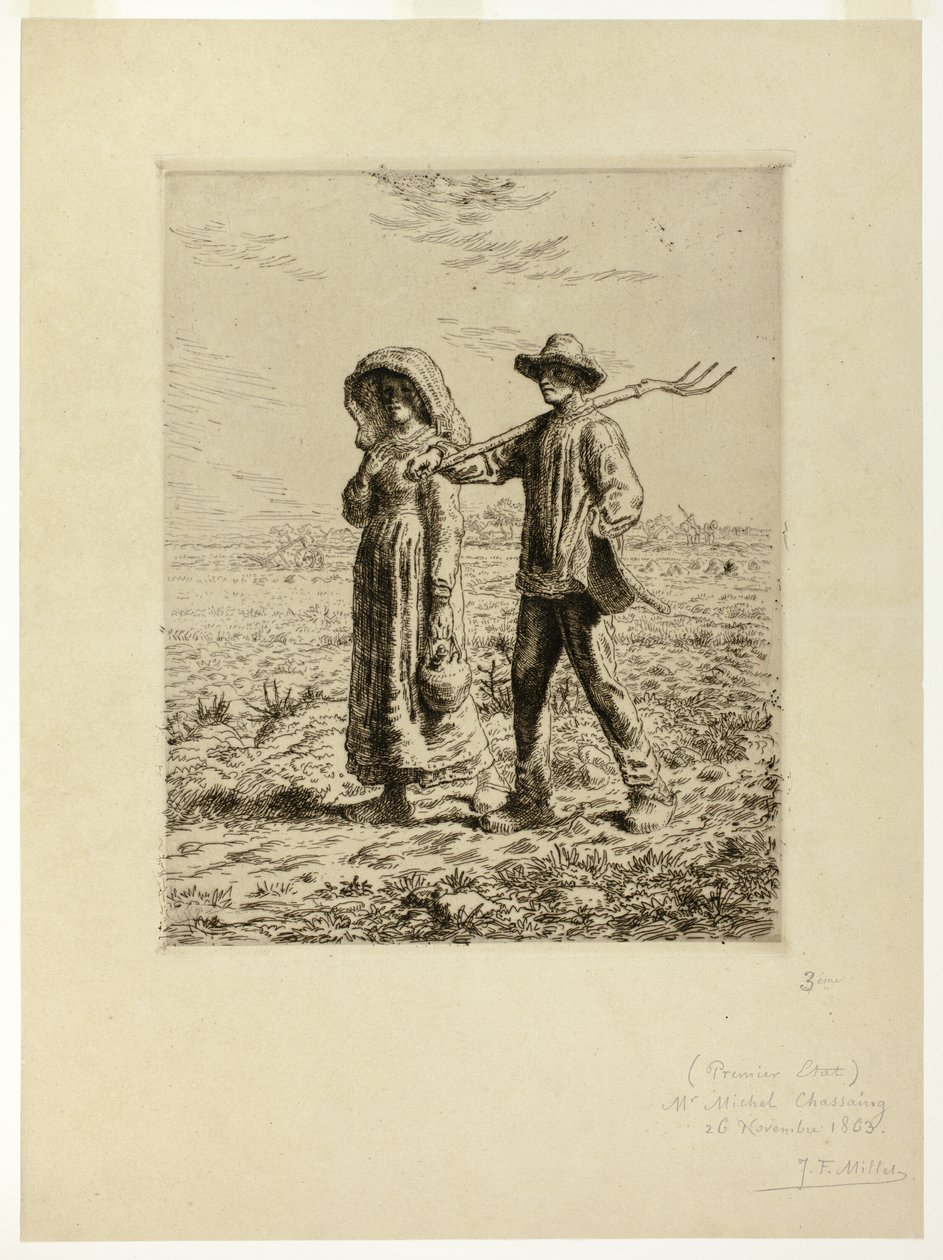 Rolníci jdou do práce od Jean Francois Millet