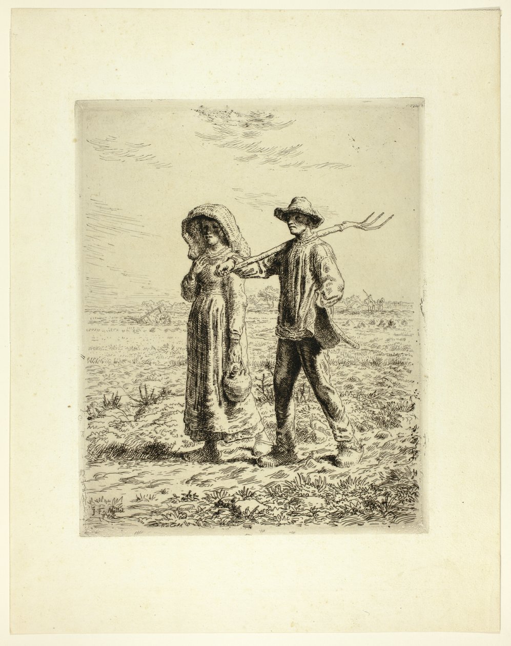 Rolníci jdou do práce od Jean Francois Millet
