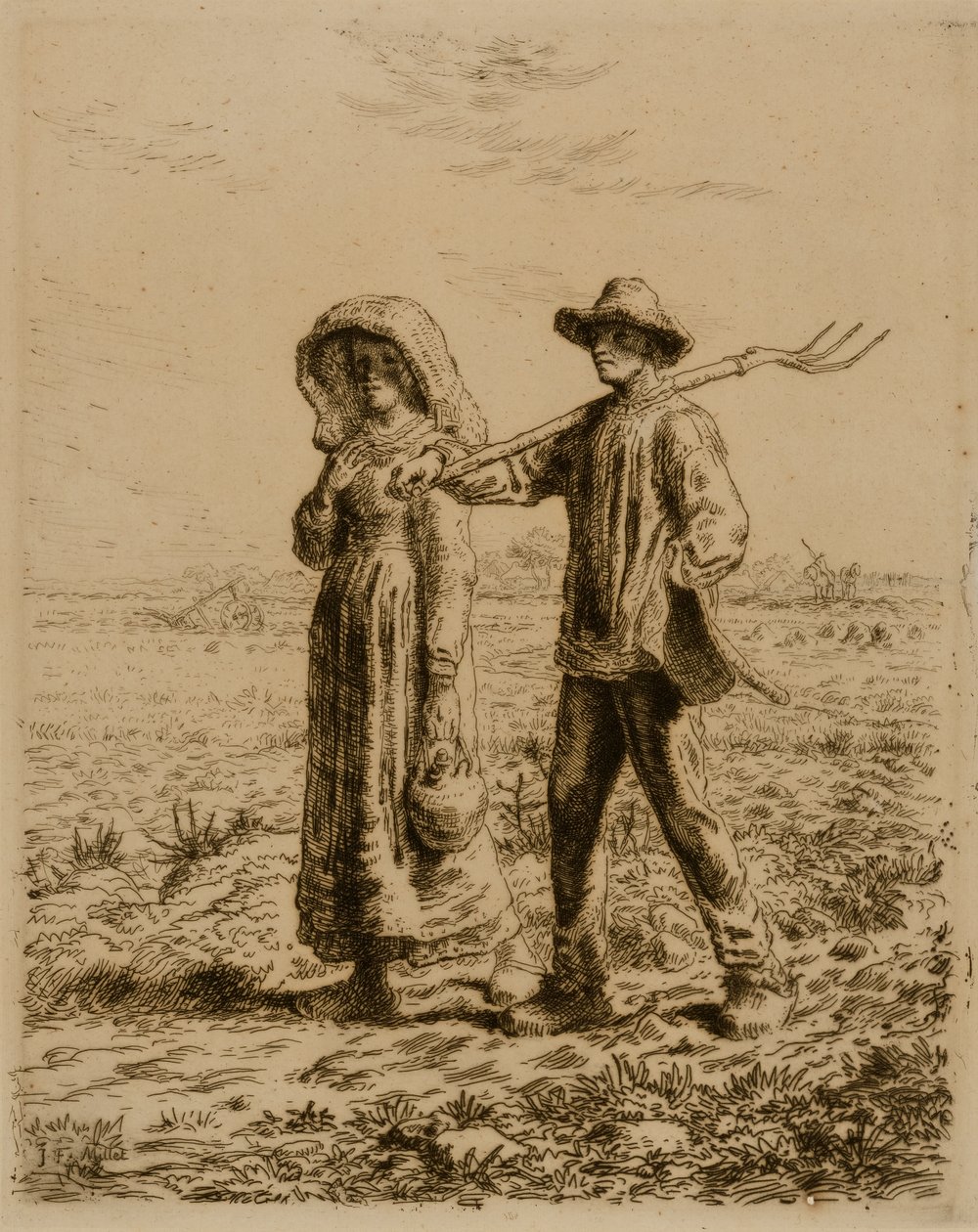 Rolníci jdou do práce od Jean Francois Millet
