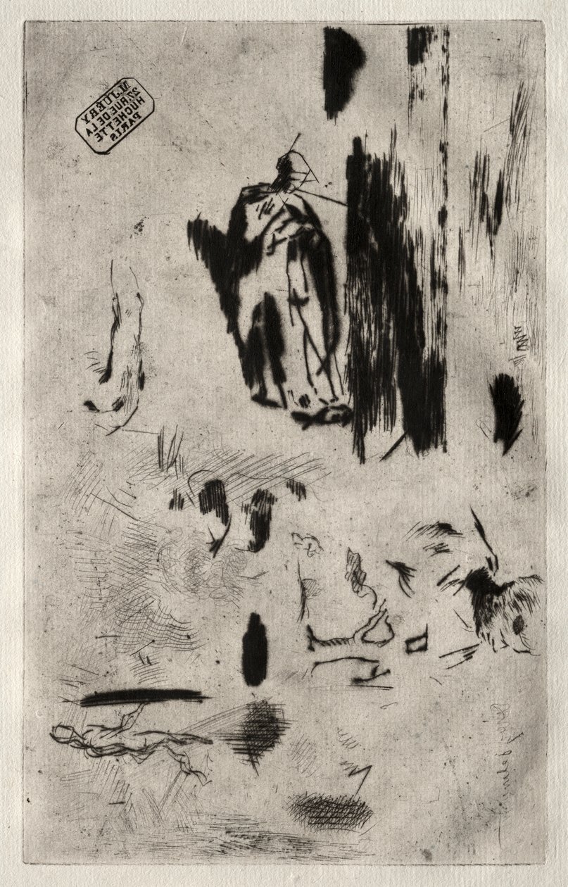 Talíř s náčrtky od Jean-Francois Millet