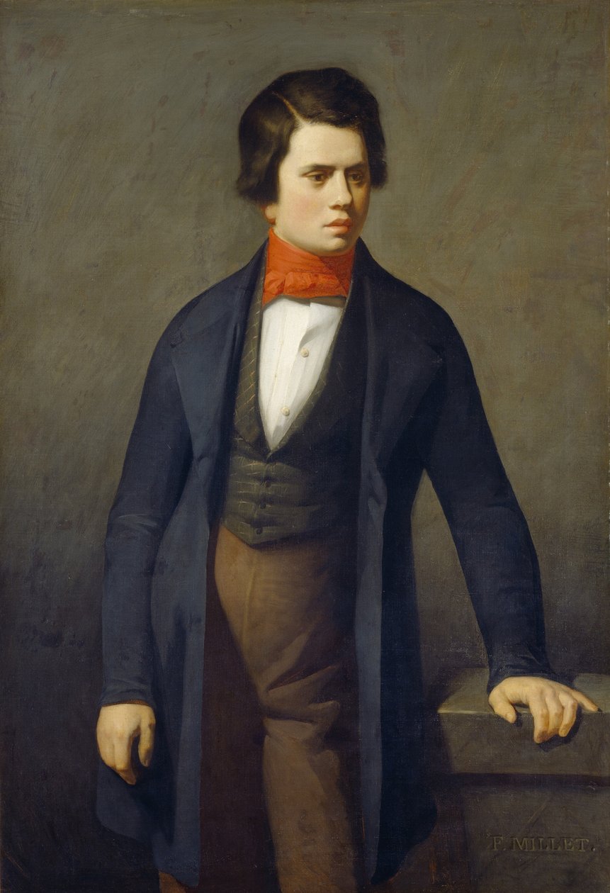 Portrét Leconte de Lisle 1818-1894 od Jean Francois Millet